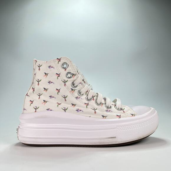 Converse Chuck Taylor All Star Move White Platform High Top Sneaker Youth Size 4 - Picture 1 of 11